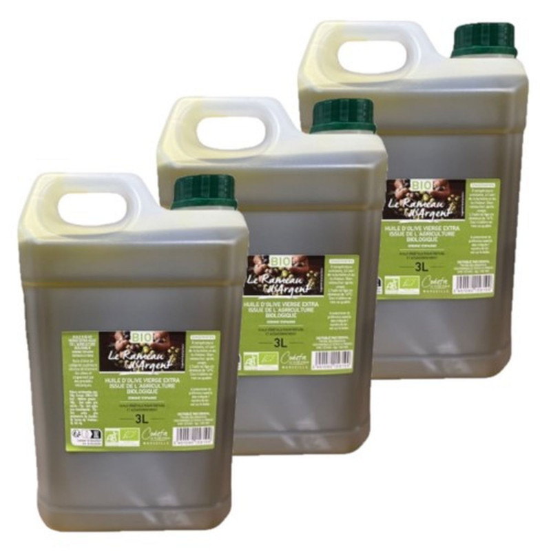 Lot 3x Huile d'olive vierge extra BIO - Bidon 3L Lot 3x Huile d'olive vierge extra BIO - Bidon 3L