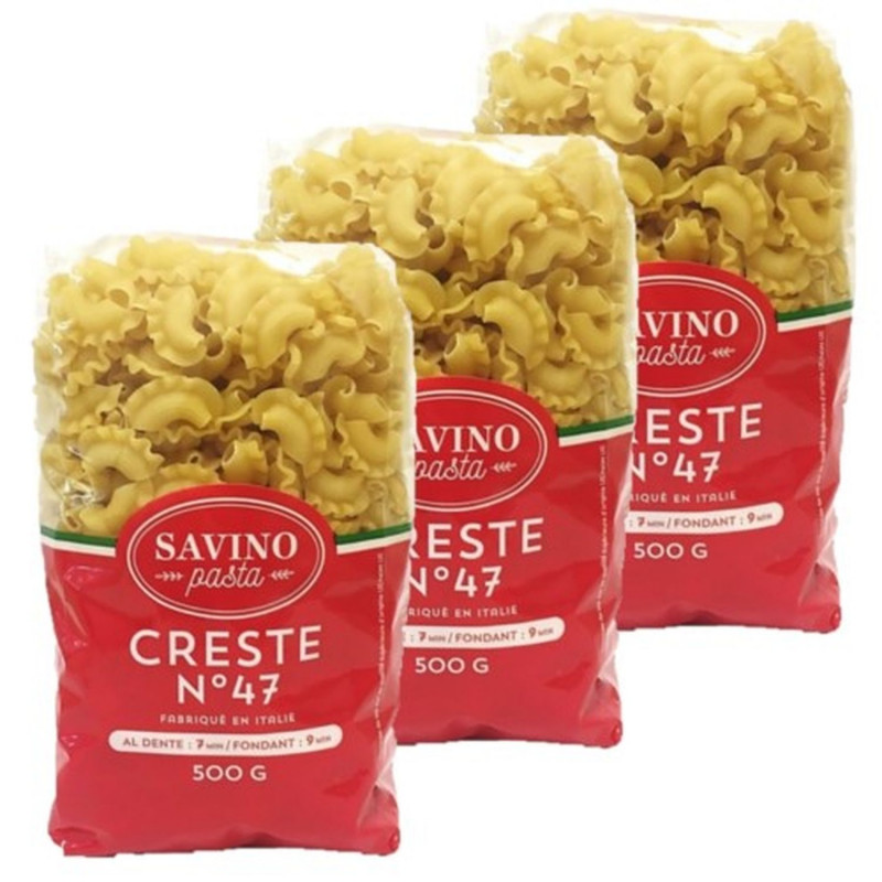 Lot 3x Pâtes Creste n°47 - Paquet 500g Lot 3x Pâtes Creste n°47 - Paquet 500g