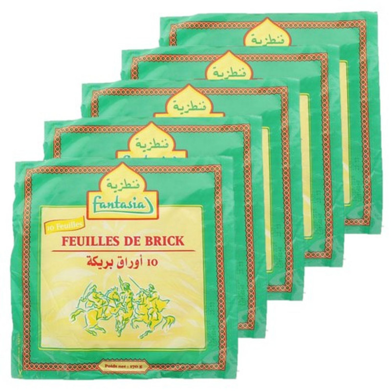 Lot 5x Feuilles de brick 10 feuilles - Sachet 170g