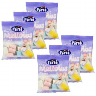 Lot 6x Guimauve mellows - Halal - Sachet 80g