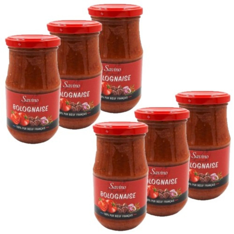 Lot 6x Sauce bolognaise - 100% pur bœuf français - Bocal 350g Lot 6x Sauce bolognaise - 100% pur bœuf français - Bocal 350g