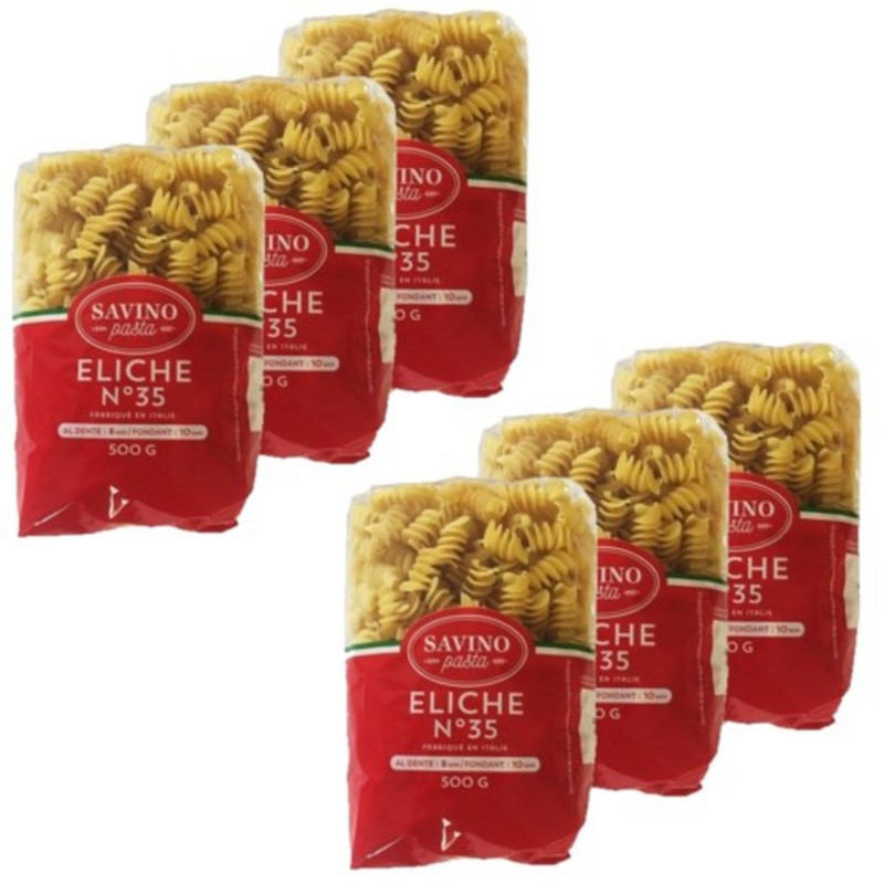 Lot 6x Pâtes Eliche n°35 - Paquet 500g Lot 6x Pâtes Eliche n°35 - Paquet 500g