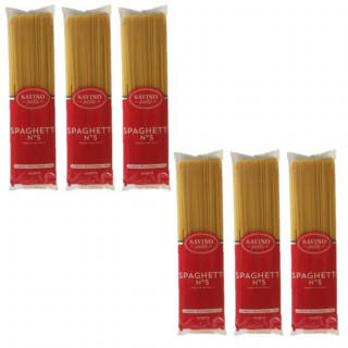 Lot 6x Pâtes Spaghetti n°5 - Paquet 500g