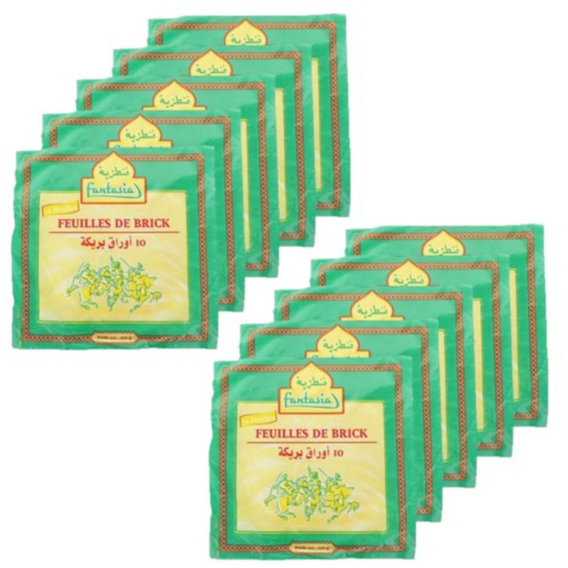 Lot 10x Feuilles de brick 10 feuilles - Sachet 170g