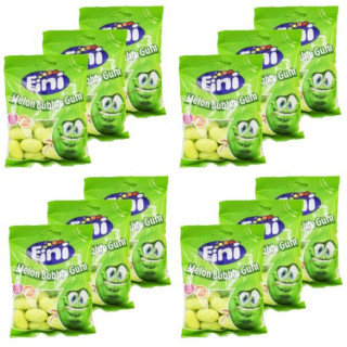 Lot 12x Melon bubble gum - Halal - Sachet 90g