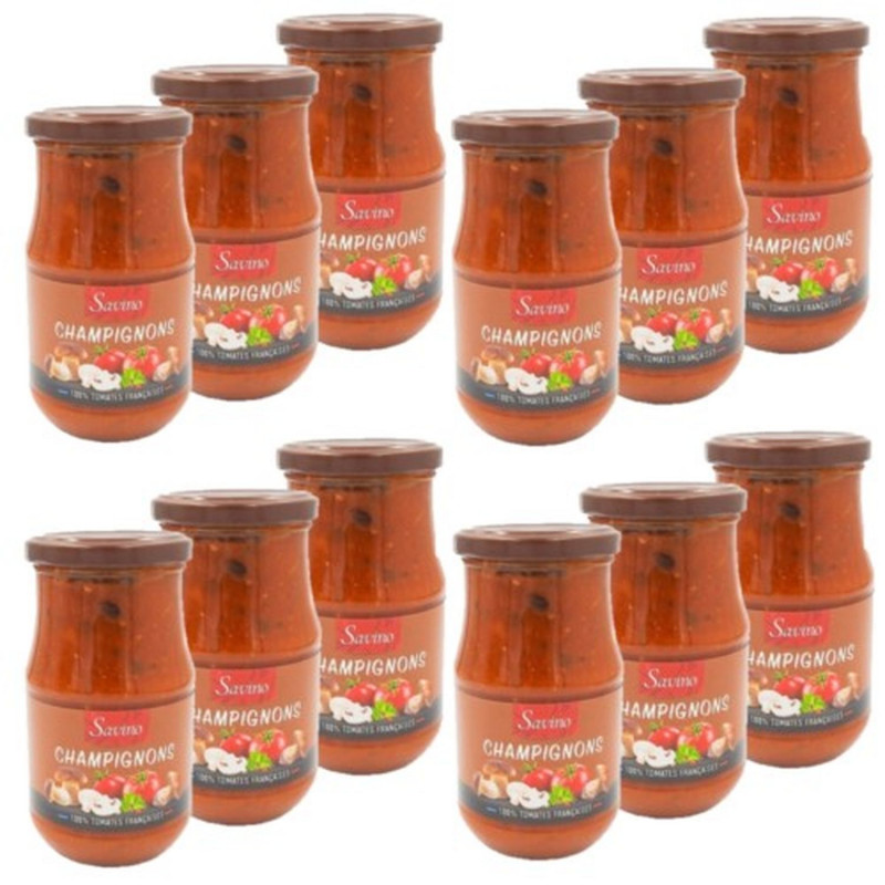Lot 12x Sauce aux champignons - Bocal 350g Lot 12x Sauce aux champignons - Bocal 350g