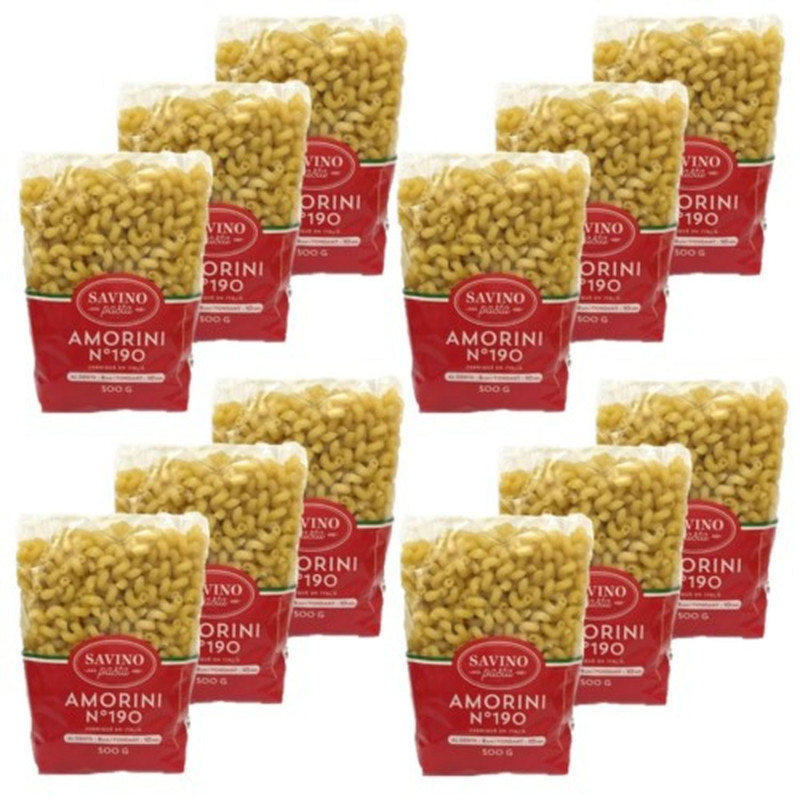 Lot 12x Pâtes Amorini n°190 - Paquet 500g Lot 12x Pâtes Amorini n°190 - Paquet 500g
