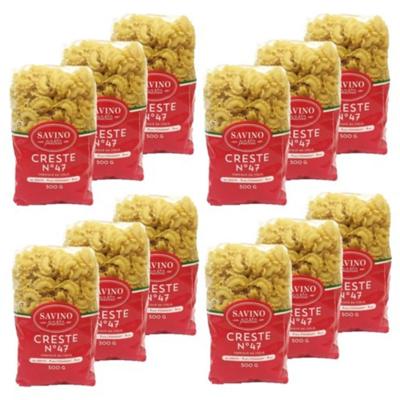 Lot 12x Pâtes Creste n°47 - Paquet 500g Lot 12x Pâtes Creste n°47 - Paquet 500g