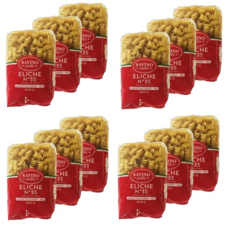 Lot 12x Pâtes Eliche n°35 - Paquet 500g