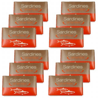 Lot 12x Sardines pimentées - Conserve 125g