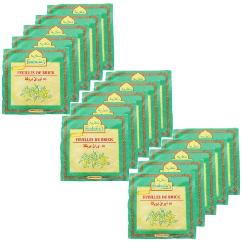 Lot 15x Feuilles de brick 10 feuilles - Sachet 170g