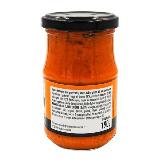 Sauce poivrons aubergines parmesan - Bocal 190g