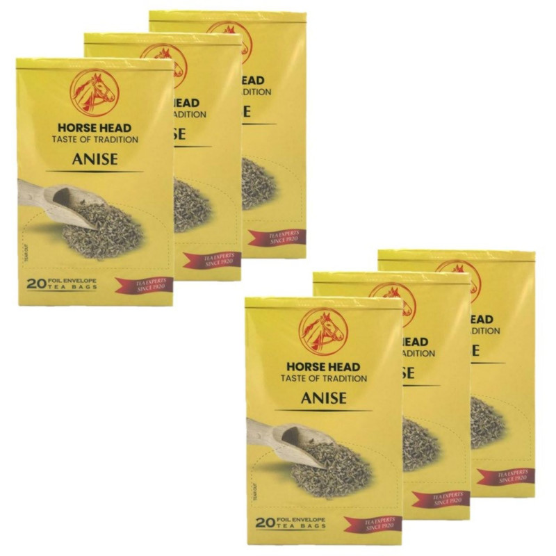 Lot 6x Thé à l'anis - 20 sachets - Boîte 40g Lot 6x Thé à l'anis - 20 sachets - Boîte 40g