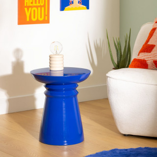 Table d'appoint ronde en métal JAYA - Bleu