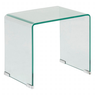 Ensemble de 2 tables café gigognes en verre LENIA - Transparent