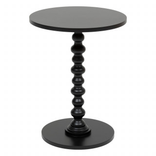 Table à café ronde en bois ALIX - Noir