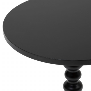Table à café ronde en bois ALIX - Noir