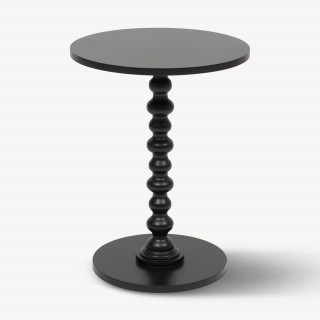 Table à café ronde en bois ALIX - Noir