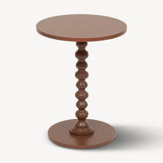 Table à café ronde en bois ALIX - Terracotta