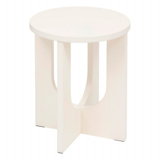 Table à café ronde en bois BLOOM - Ivoire