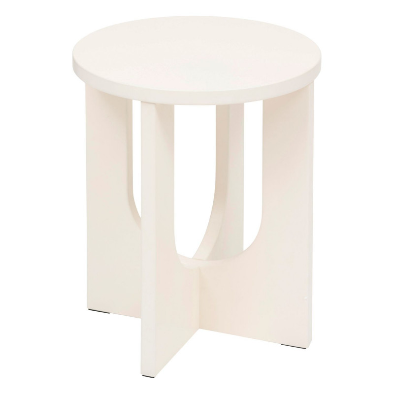 Table à café ronde en bois BLOOM - Ivoire