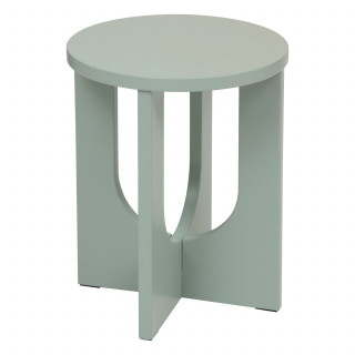 Table à café ronde en bois BLOOM - Vert de gris