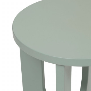 Table à café ronde en bois BLOOM - Vert de gris