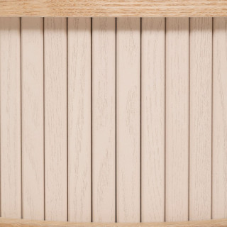 Table de chevet 2 portes en bois NYSOS - Crème