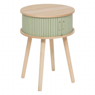 Table de chevet 2 portes en bois NYSOS - Vert