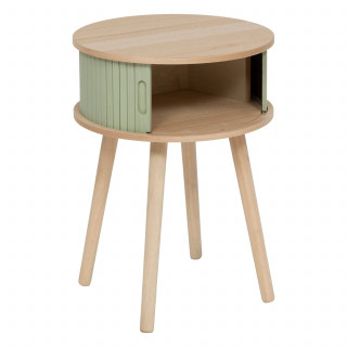 Table de chevet 2 portes en bois NYSOS - Vert