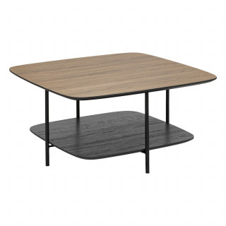 Table basse 1 étagère en bois HODIA - Noir