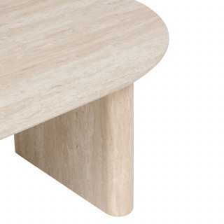 Table basse en bois effet travertin ANAYA - Beige