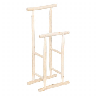 Valet 2 niveaux en bois naturel AINARA - Beige
