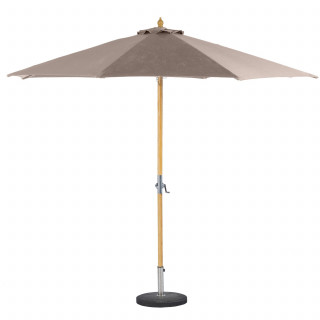 Parasol droit rond en oléfine TINAEI - Diam 300 cm - Taupe