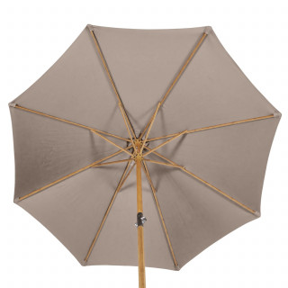 Parasol droit rond en oléfine TINAEI - Diam 300 cm - Taupe