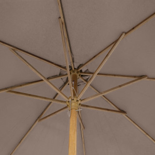 Parasol droit rond en oléfine TINAEI - Diam 300 cm - Taupe