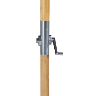 Parasol droit rond en oléfine TINAEI - Diam 300 cm - Taupe