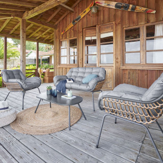 Salon de jardin 4 places PAOPAO - Graphite