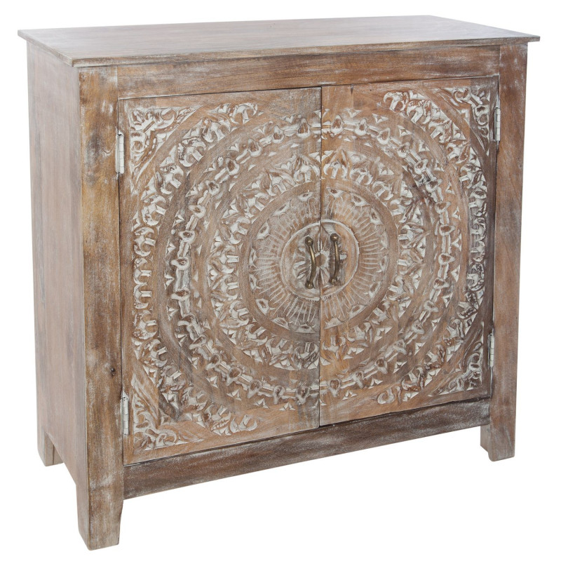 Buffet en manguier 2 portes SHIREL - Marron Buffet en manguier 2 portes SHIREL - Marron