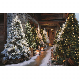 Sapin enneigé grand format YUKON - Vert