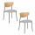 Lot de 2 chaises avec pieds en métal JAISA - Gris