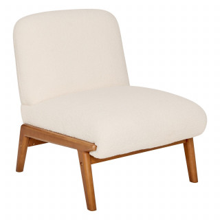 Fauteuil en bouclette LIORA - Ivoire