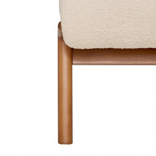 Fauteuil en bouclette LIORA - Ivoire