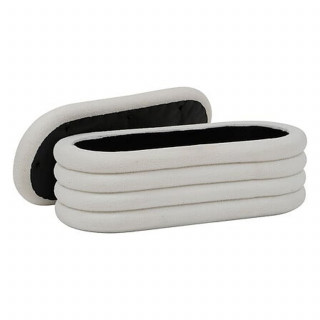 Banc coffre en bouclette GIULIA - Blanc