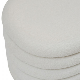 Banc coffre en bouclette GIULIA - Blanc