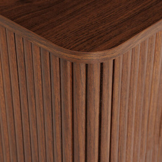 Buffet 2 portes effet noyer WANY - Marron