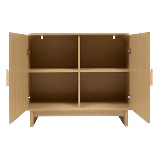 Buffet 2 portes effet bouleau LEE - Beige