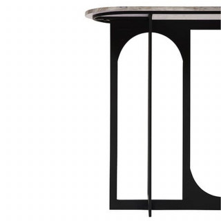 Console design effet marbre TUSCO - Noir