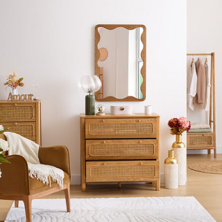 Commode 3 tiroirs TIRIA - Marron