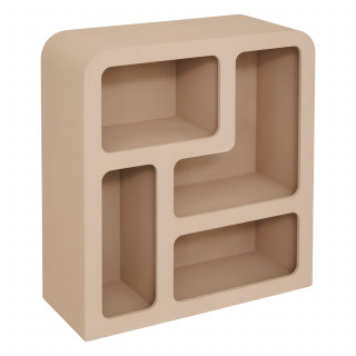 Meuble 4 étagères SOLEYA - Beige